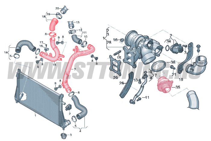 Пайпинг кит BLACKROCK LAB VW-PK-0182 VAG Gen3, 2.0; Golf GTI; Golf R; MK7; Audi S3; TT;