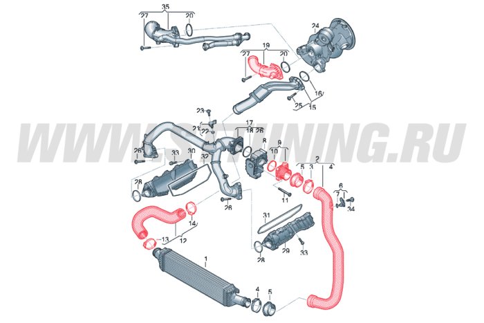 Пайпинг кит BLACKROCK LAB AU-PK-0409 S4 (B9); S5 (F5)  3.0T 2016->