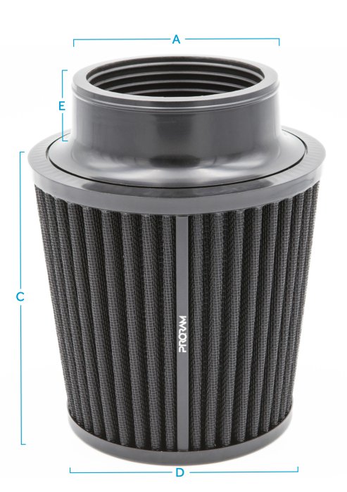 Фильтр нулевого сопротивления универсальный RAMAIR PR-CC-150-60 посадочный d=60mm; высота 140mm;
